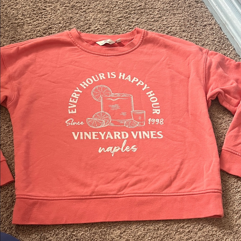 Vineyard Vines Naples Coral Pullover